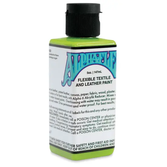 Alpha6 AlphaFlex Textile and Leather Paint - Slime Green, 147 ml, Bottle {1}