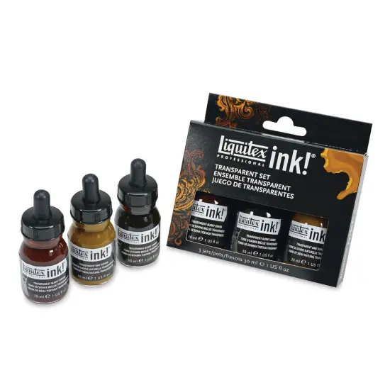 Liquitex Professional Acrylic Ink Set - Transparent Colors, Set of 3, 30 ml {1}