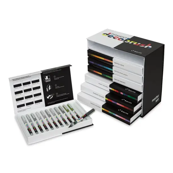 Karin Pigment Decobrush Markers - Master Colors, Set of 84 {1}