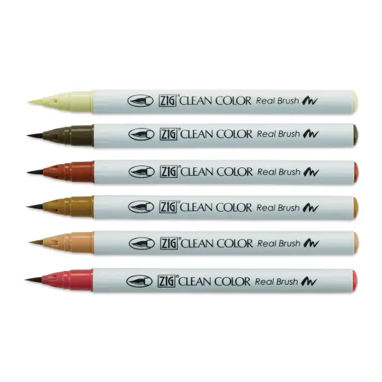 Kuretake Zig Clean Color Real Brush Pens - Portrait Colors II, Set of 6 {1}