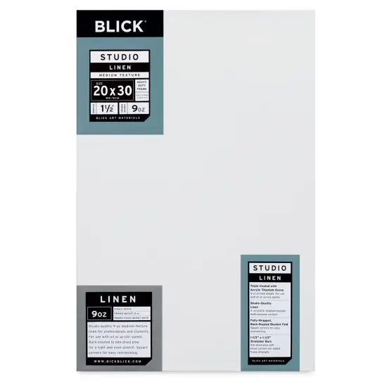 Blick Studio Linen Stretched Canvas - 20" x 30", Gallery 1-1/2" Profile {1}