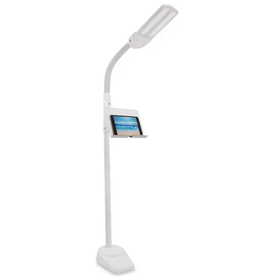 OttLite Dual Shade LED Floor Lamp with USB Charging Station {1}