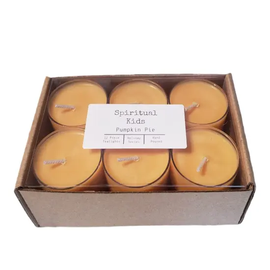 Pumpkin Pie Natural Soy Wax Tealights Hand Poured with Fragrant/Essential Oils! Fall Tealights! {1}