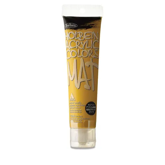 Holbein Mat Acrylic - Yellow Ochre, 110 ml tube {2}