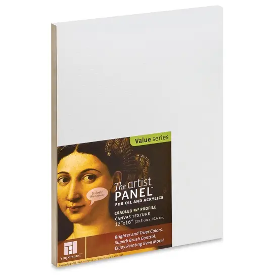 Ampersand Value Series Artist Panel - Textured, 12" x 16", 3/4" Cradle {1}