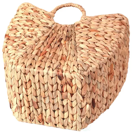Large Wicker Laundry Basket with Round Handles {4}