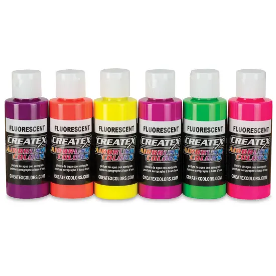 Createx Airbrush Color - 2 oz, Set of 6, Fluorescent {1}