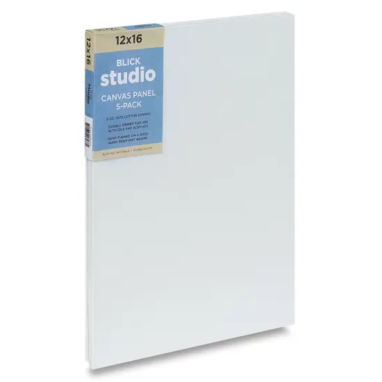 Blick Studio Cotton Canvas Panels - 12" x 16", Pkg of 5 {2}