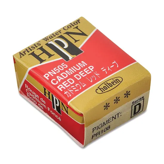 Holbein Artists' Watercolor Half Pan - Cadmium Red Deep {1}