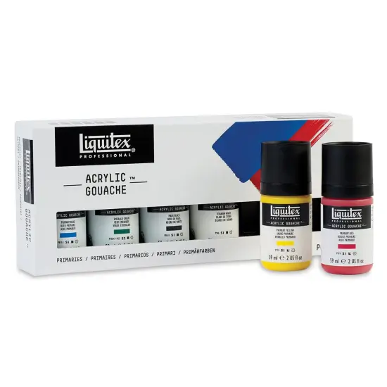 Liquitex Acrylic Gouache - Set of 6, Primaries, 59 ml {1}