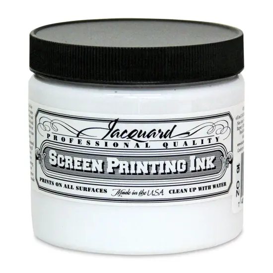 Jacquard Screen Printing Ink - White, 16 oz {1}