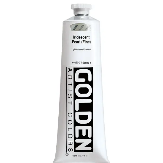 Golden Heavy Body Acrylic Paint - Iridescent Pearl (Fine), 5 oz tube {2}