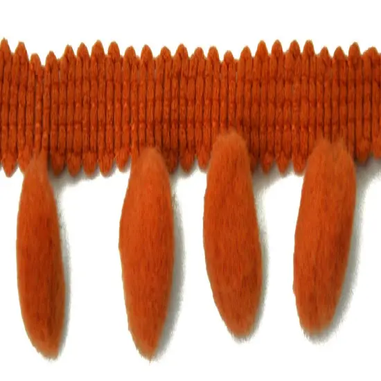 Belagio Pom Trim, 1.25" Wide, 10-Yard Bolt, Dark Brick {1}