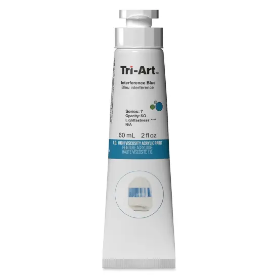 Tri-Art High Viscosity Artist Acrylic - Interference Blue, 60 ml tube {1}