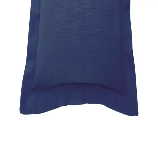 Solid Navy Flange 4th of July Patriotic Decorative Square Throw Pillow, 18" x 18" Large {5}