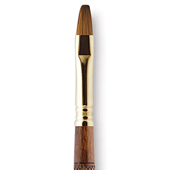 Escoda Reserva Kolinsky-Tajmyr Sable Brush - Bright, Long Handle, Size 10 {1}