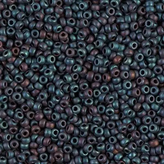 Miyuki 11 Round Seed Bead, 11-2018, Matte Metallic Indigo Iris, 13 grams {1}