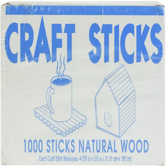 Pepperell Craft Sticks 1000/Pkg-Natural {1}