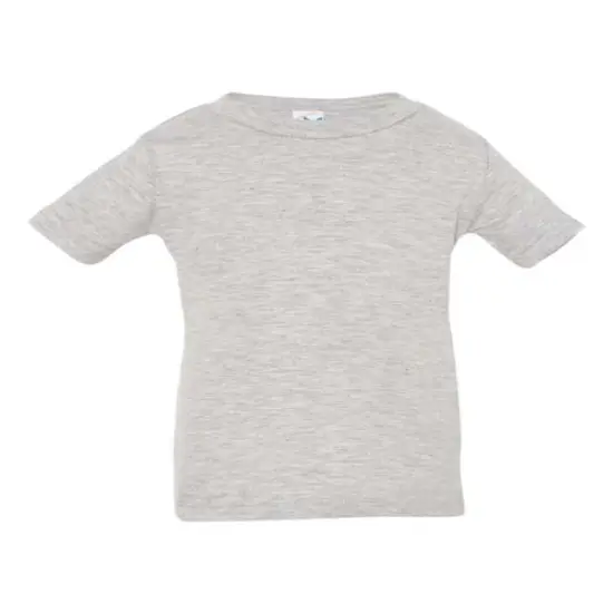 Rabbit Skins&reg; Infant Fine Jersey Short Sleeve Crew Neck Tee - 3322 Heather {1}