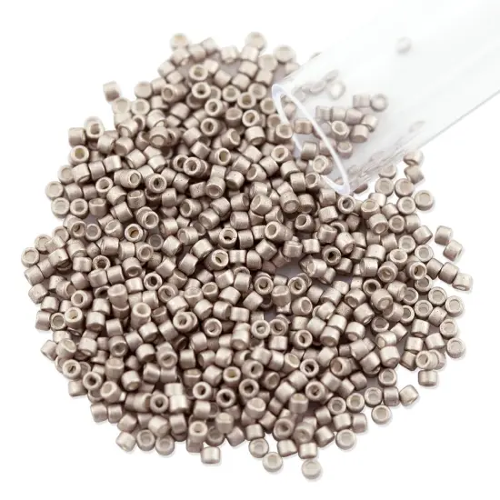 Miyuki Delica Seed Bead 11/0 Galvanized Semi-Matte Pewter {1}