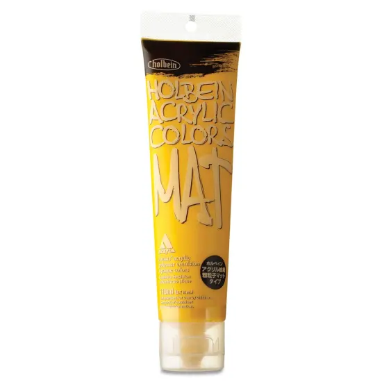 Holbein Mat Acrylic - Deep Yellow, 110 ml tube {1}
