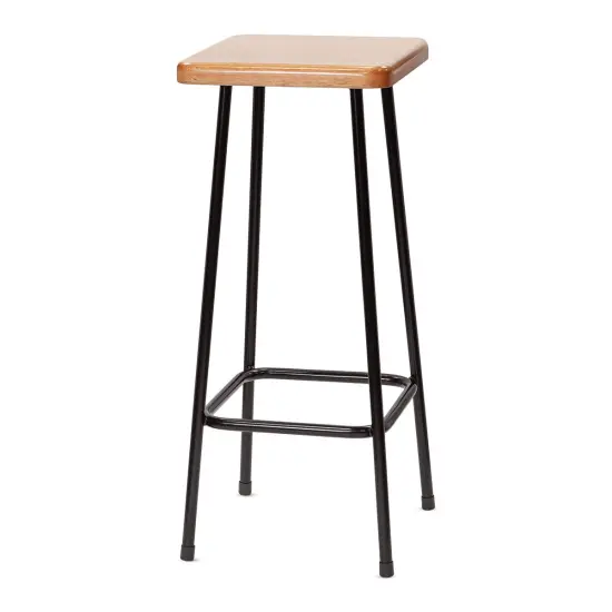 Richeson Lyptus and Steel Stool - 30"H, Square {1}