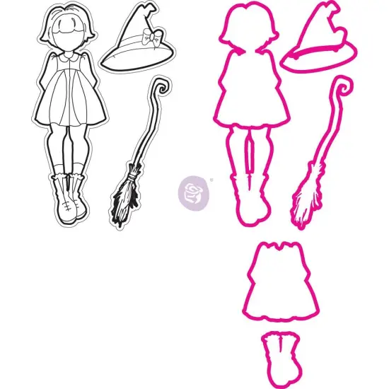 Prima Marketing Inc Jn Stamp And Dies - Lil Witch 655350911614 {1}
