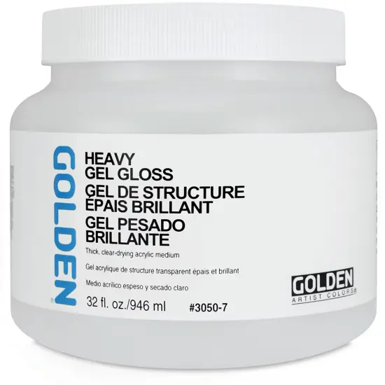 Golden Heavy Acrylic Gel Medium - Gloss, 32 oz jar {1}