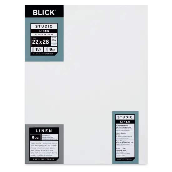 Blick Studio Linen Stretched Canvas - 22" x 28", Gallery 1-1/2" Profile {1}