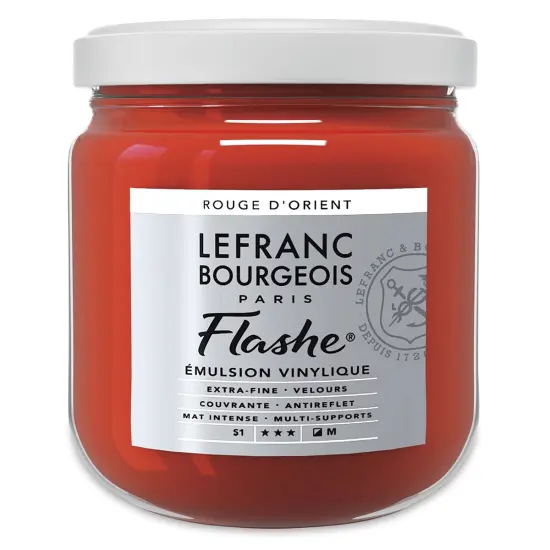 Lefranc & Bourgeois Flashe Vinyl Paint - Oriental Red, 400 ml jar {2}