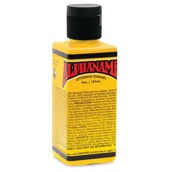 Alpha6 Alphanamel Lettering Enamel - Dark Yellow, 147 ml, Bottle {1}