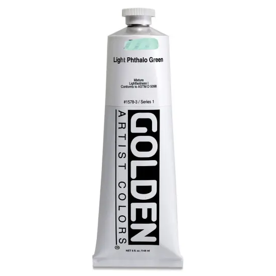 Golden Heavy Body Artist Acrylics - Light Phthalo Green, 5 oz {1}