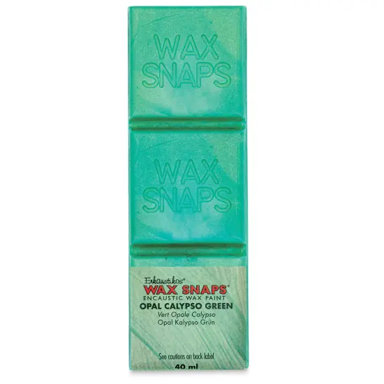Enkaustikos Wax Snaps Encaustic Paints - Opal Calypso Green, 40 ml cake {1}