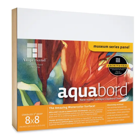 Ampersand Aquabord Panel - 8" x 8", 2" Deep Cradled {1}