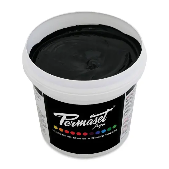 Permaset Aqua Fabric Ink - Supercover Black, Liter {1}