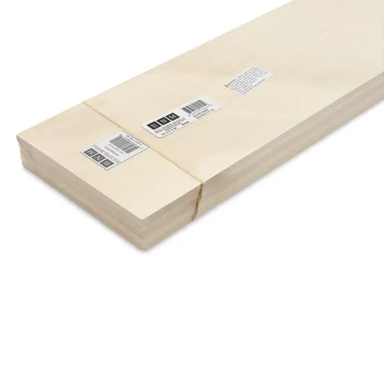 Bud Nosen Basswood Sheets - 1/4" x 6" x 24", 5 Sheets {1}