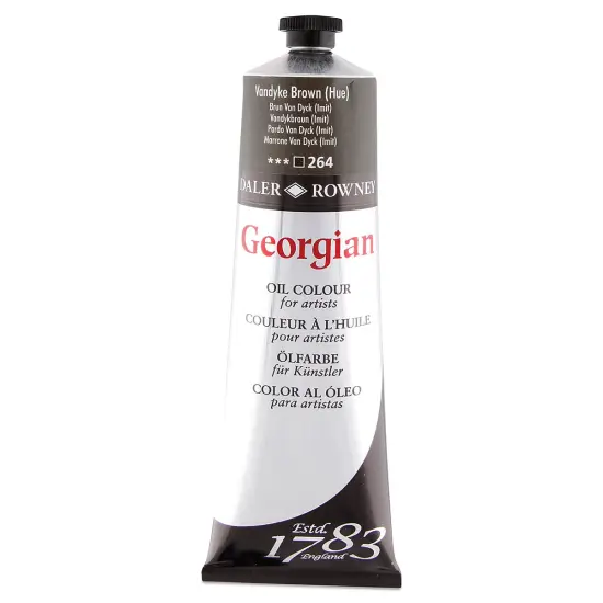 Daler-Rowney Georgian Oil Color - Vandyke Brown Hue, 225 ml tube {1}