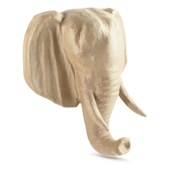 DecoPatch Paper Mache Animal Head Trophy - Elephant {1}