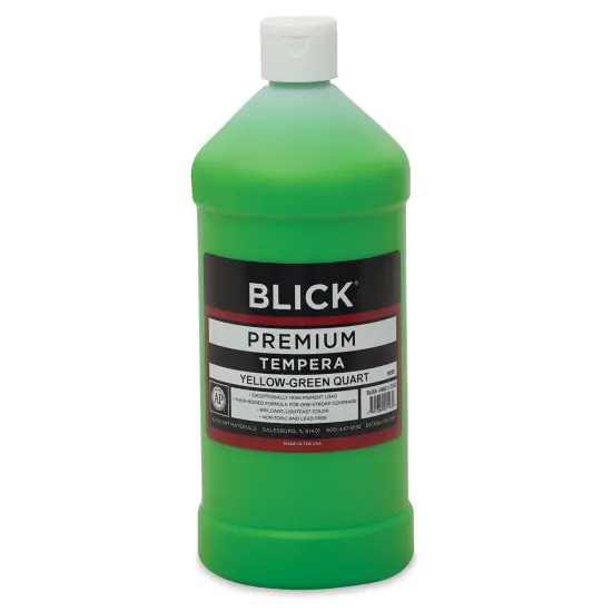 Blick Premium Grade Tempera - Yellow-Green, Quart {1}