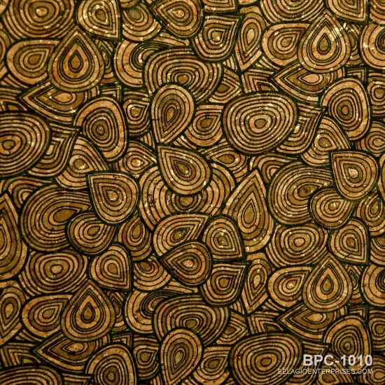 Belagio Cork Fabric, 18" x 15", Drops Print, BlackMulti {1}