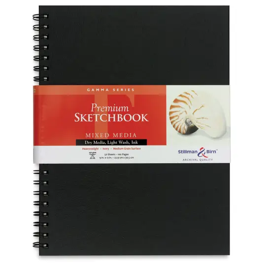 Stillman & Birn Gamma Series Spiralbound Sketchbook - 12" x 9", Portrait, 50 Sheets {1}