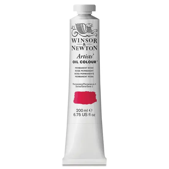 Winsor & Newton Artists' Oil Color - Permanent Rose, 200 ml tube {2}