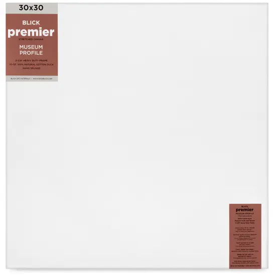 Blick Premier Stretched Cotton Canvas - Museum Profile, Splined, 30" x 30" {1}