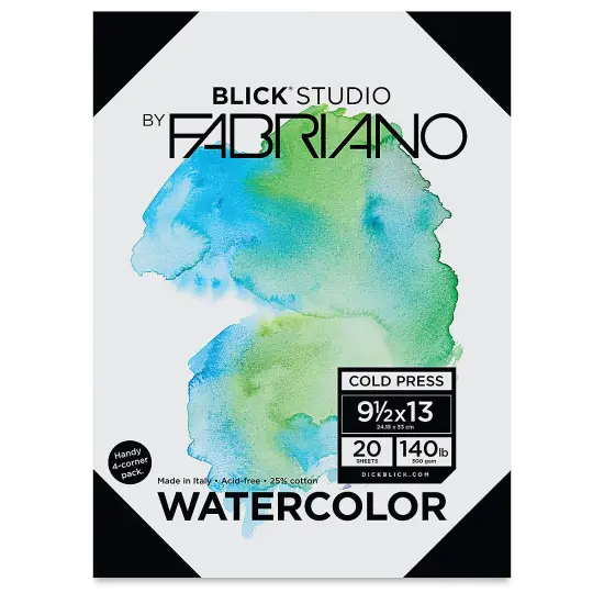 Blick Studio Watercolor Papers - Cold Press, 9-1/2" x 13", 20 Sheets {2}