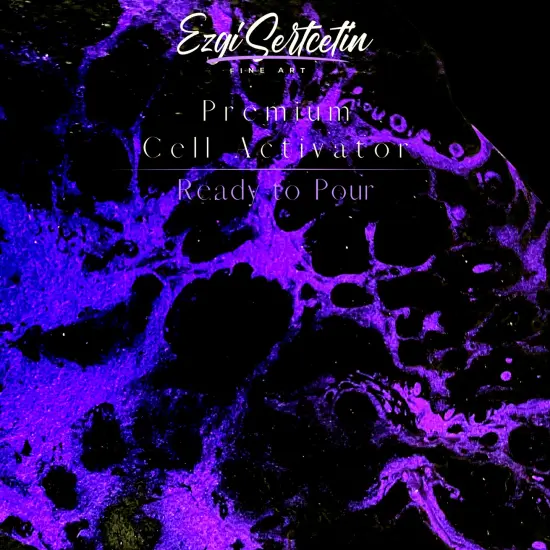 Premium Cell Activator | Ready to Pour | Create Perfect and Unique Cells in your Painting Works | 4oz by Volume | by Ezgi Sertcetin Met.thumbelina lilac {3}