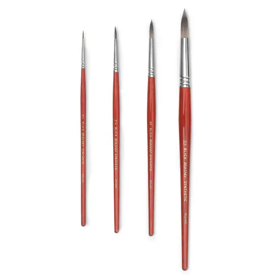 Blick Set of 4 Brushes - Round, Short Handle, Set of 4 {1}
