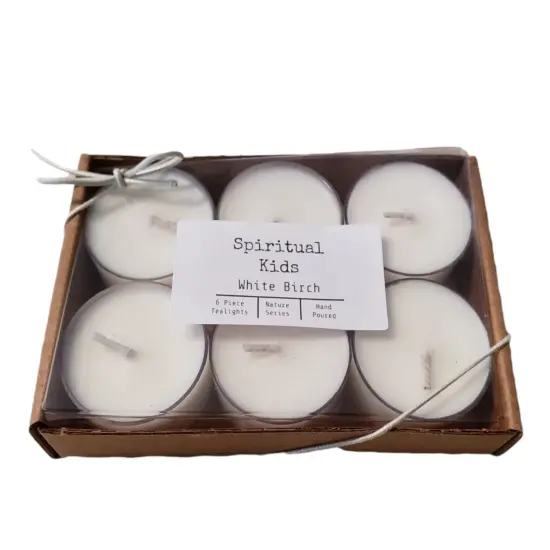 White Birch Soy Tealights 6 Count Hand Poured with All Natural Soy Wax and Fragrant/ Essential Oils! {1}