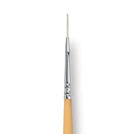 Escoda Clasico Chungking White Bristle Brush - Long Filbert, Long Handle, Size 0 {1}