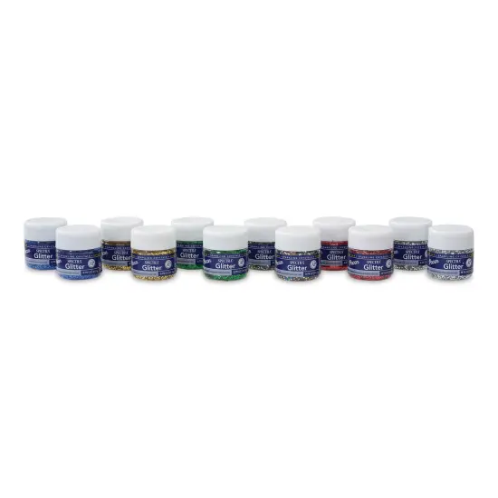 Spectra Sparkling Crystals Glitter - 3/4 oz, Set of 12 Jars, Assorted Colors {1}