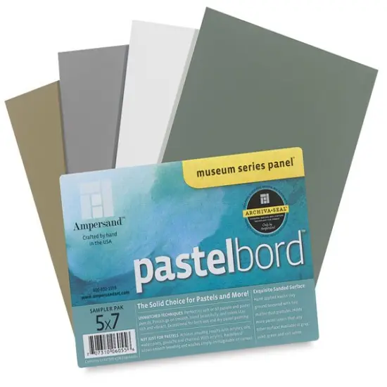 Ampersand Pastelbord Panel Pack - 5" x 7", 1/8" Profile, Assorted, Pkg of 4 {2}